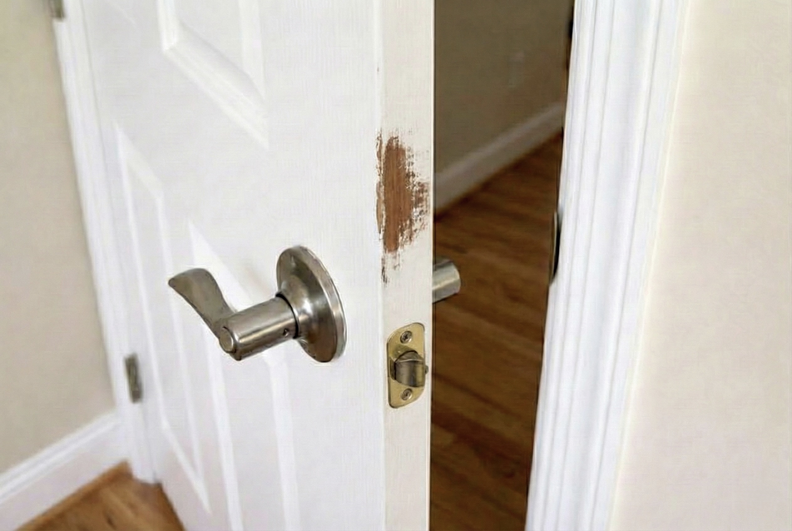 Door sticking on side from frame warping or foundation movement